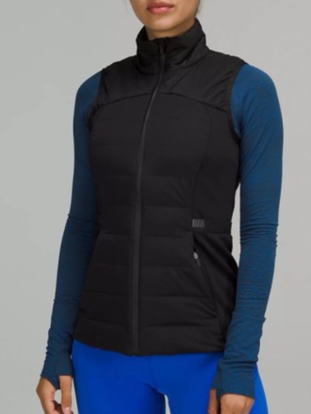 Lululemon Down for it All Black Vest, Size 6, EUC